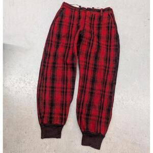 Vintage 70s Buffalo Plaid Made in Canada Wool Clix Pants